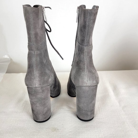 VINCE CAMUTO Gray Teisha Lace-up Tall Boots - 7.5 - Picture 5 of 8
